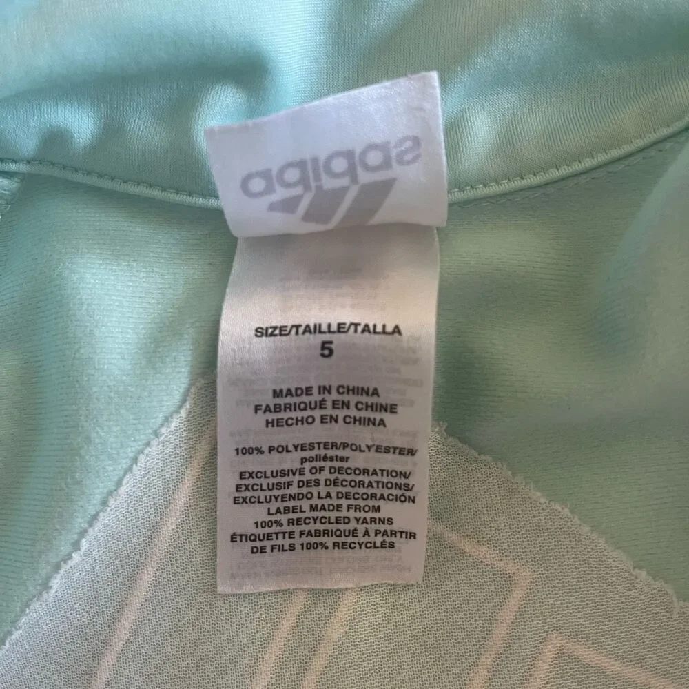 Adidas Girls Adicolor Classics Track Jacket Turquoise Pullover Size 5 - Picture 6 of 8